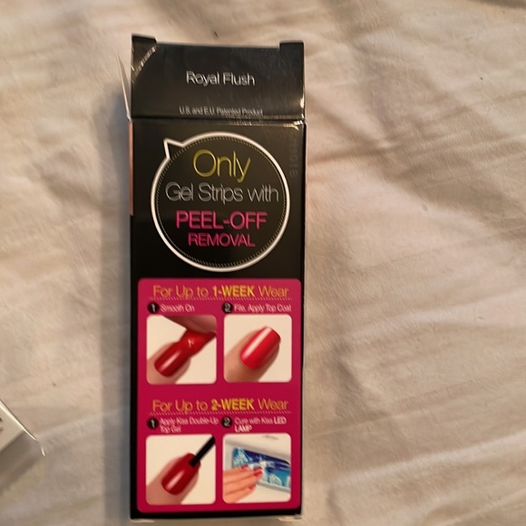 KISS gel strip stickers polish nail gold glitter black chic party birthday - Picture 3 of 3